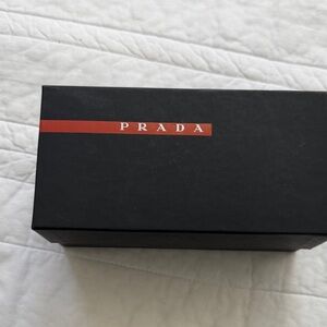 Prada Black Box with Red Stripe Logo